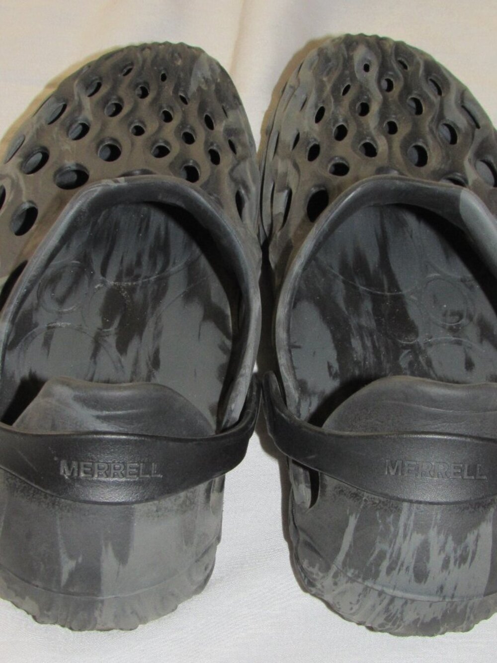 Merrell Shoes Hydro Moc Black Gray Lightweight Water Friendly Slip On M 8.5 W 10 - Picture 3 of 6